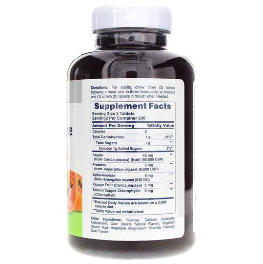 Chewable Papaya Enzyme with Chlorophyll, AH